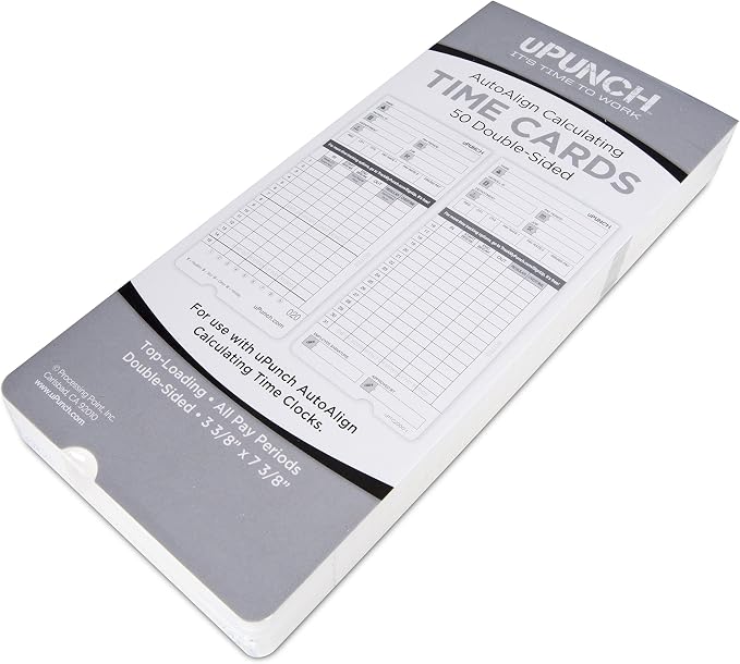 50 uPunch Time Cards for HN4000