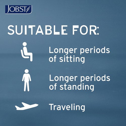 JOBST Activa Sheer 15-20 mmHg Compression Socks Knee High, Closed Toe, Silky Beige, Medium