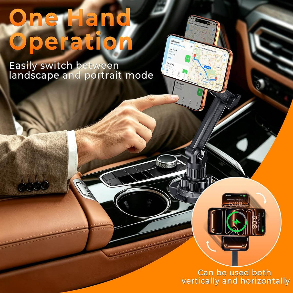 Phone Holders for Your Car, Universal Strong Magnetic Cup Car Phone Mount