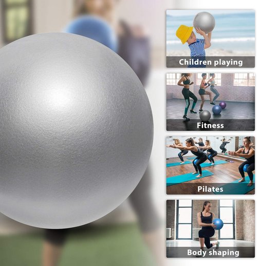 Cikyner 9-Inch Soft Pilates Ball - Mini Exercise Ball for Yoga, Physical Therapy & Balance Training