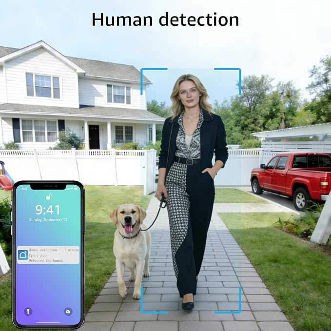 House Video Intercom System for 2 Families, 1080P Wired Video Doorbell