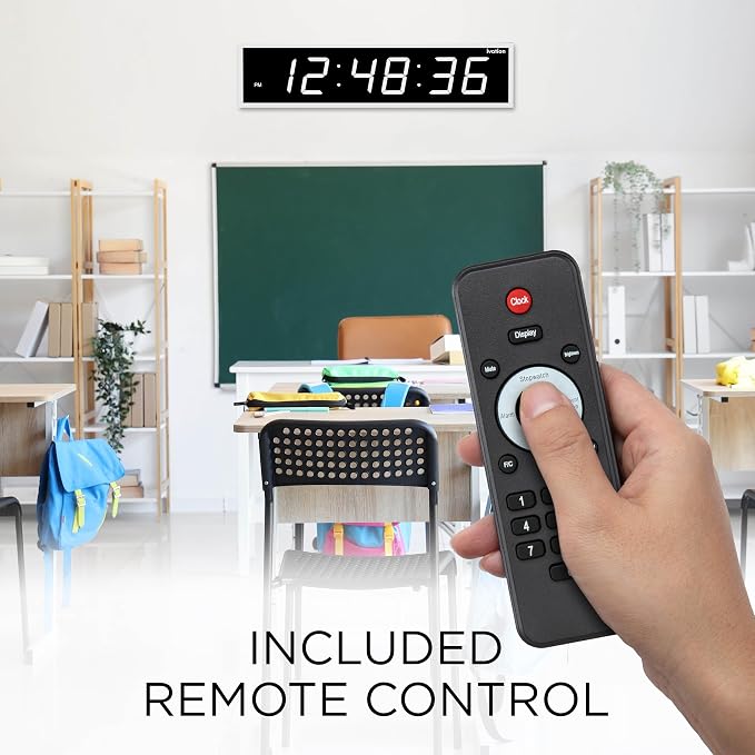 Ivation Huge Oversized 48" Large Digital LED Clock | Big Digital Clock