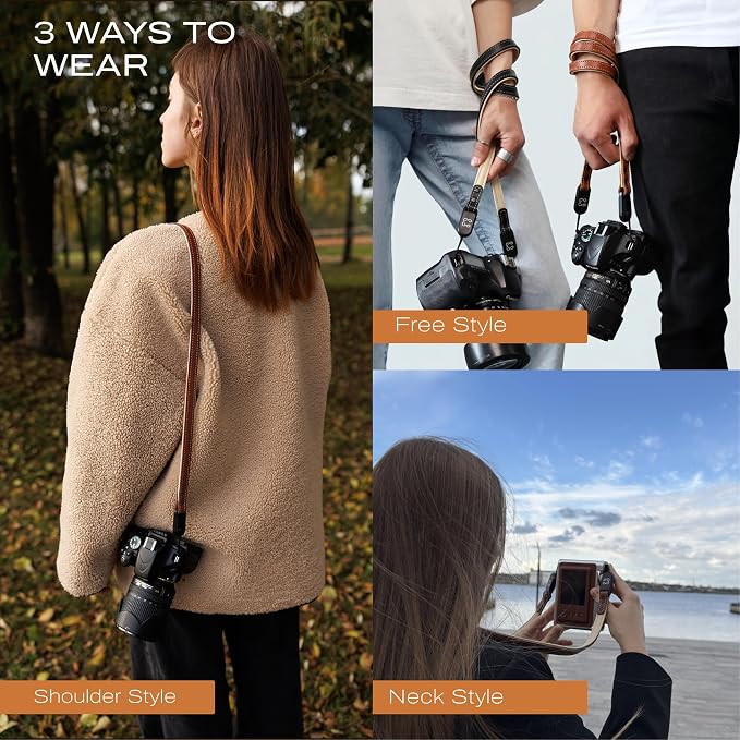 C Coiro Thin Leather Camera Strap