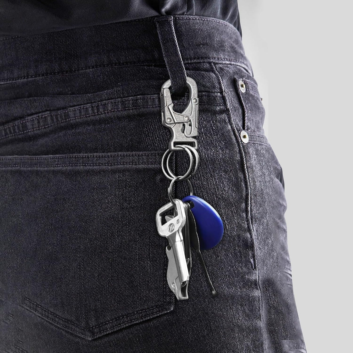 Ahiller Carabiner Clip, Dual Lock Keychain for Daily Use