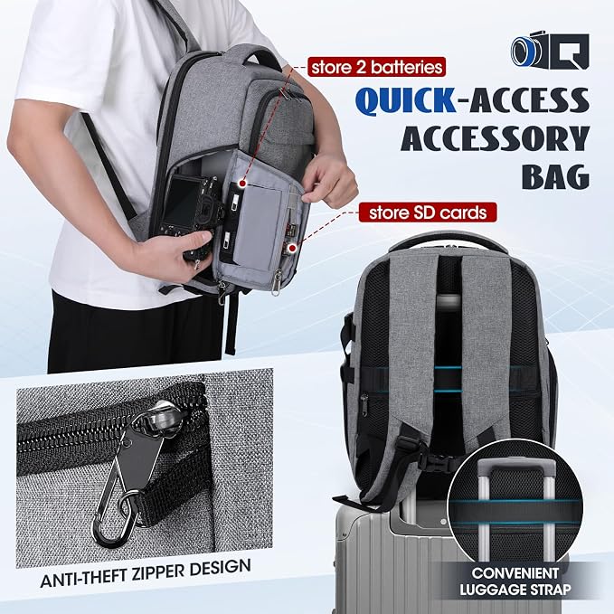 Camera Backpack Camera Bag for Photographers DSLR SLR Mirrorless Camera Cases