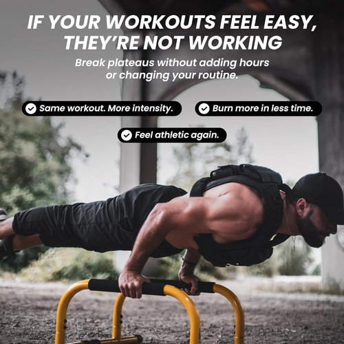 MVRK Weighted Vest for Men - Adjustable 15-100lbs Heavy Duty Rucking & Strength Training Gear