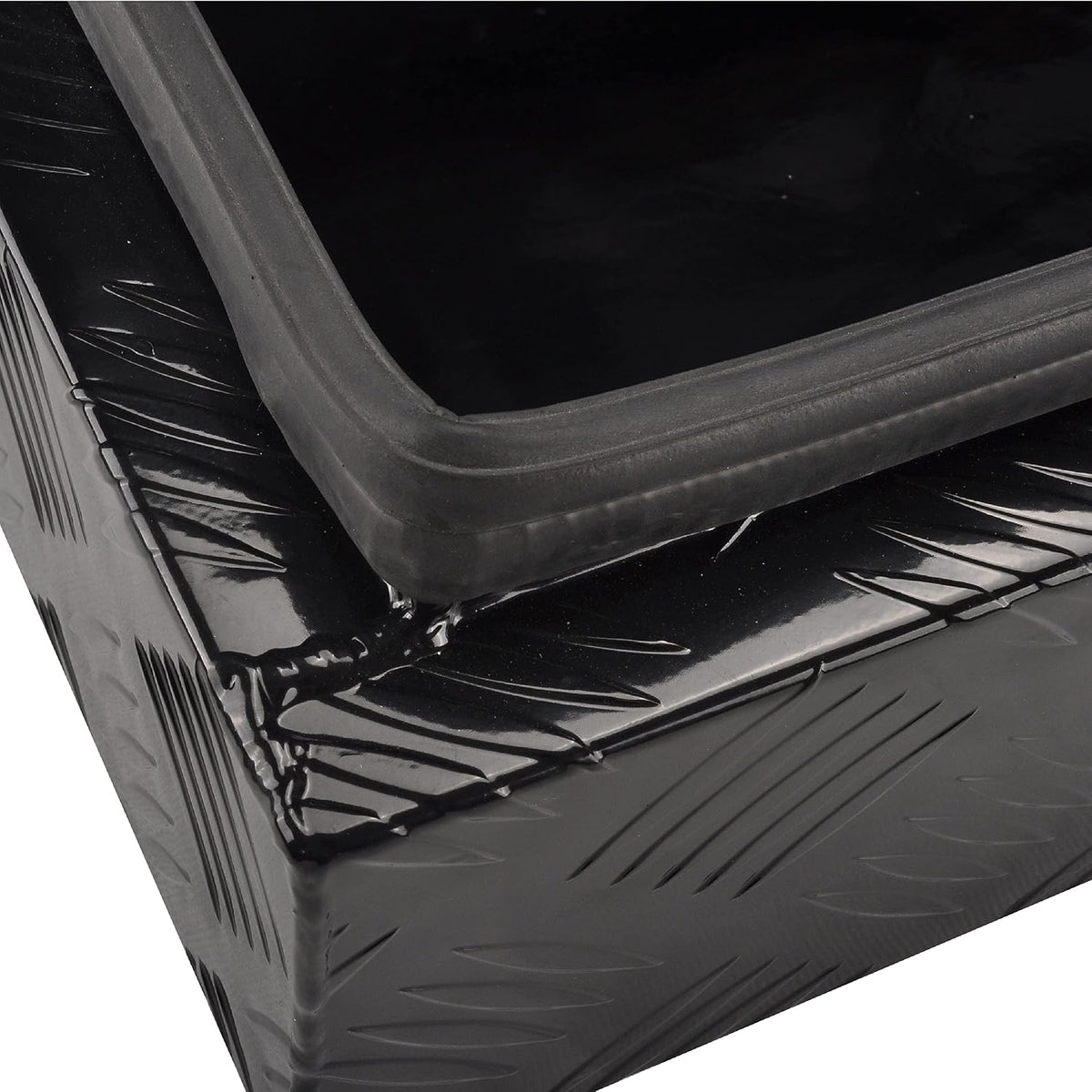 34.5'' Inch Aluminum Truck Bed Tool Box Black(34.5"X13"X6.5")