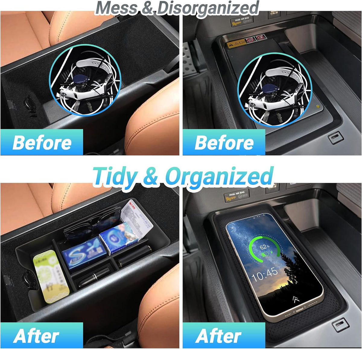 Center Console Organizer Set for 2025-2026 Toyota Camry