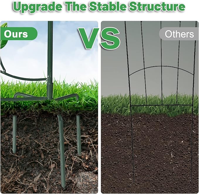 HONGLAND 36.5" Metal Bird Bath with Trellis, Outdoor Garden Birdbath with Detachable Bowl & Climbing Plant Support, Decorative Bird Feeder Station with Bee for Yard, Patio, Fence