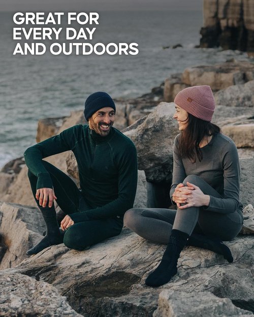 DANISH ENDURANCE Merino Wool Beanie - Warm Knitted Winter Hat for Men & Women