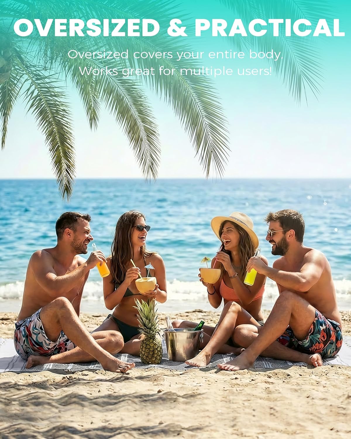 Turkish Beach Towel - Quick Dry & Sand Free | Perfect Gift for Dad, Husband & Grandpa