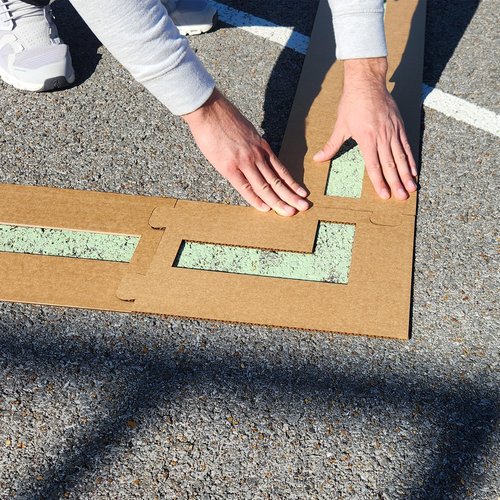 Murray Sporting Goods Premium Pickleball Court Marking Kit | Cardboard Stencil Paint Kit for Driveway, Asphalt or Concrete - Regulation Backyard Pickleball Court Kit
