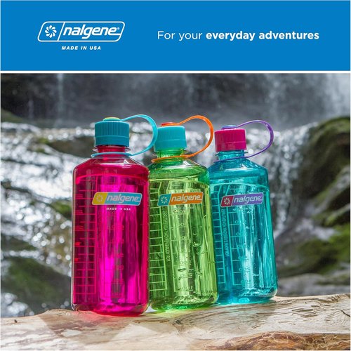 Nalgene 32 oz Narrow Mouth Water Bottle - BPA-Free, Durable & Leak-Proof | Lightweight for Gym, Office & Travel, Periwinkle