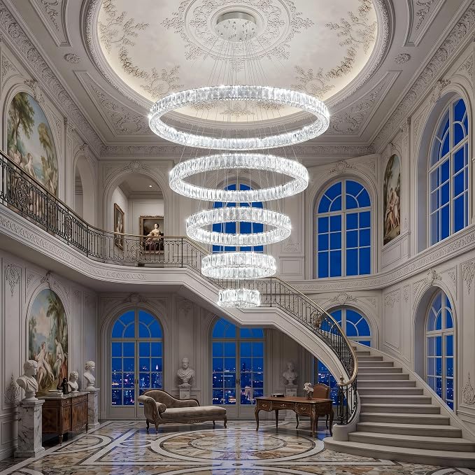 HAIXIANG 5-Rings Modern Chandelier