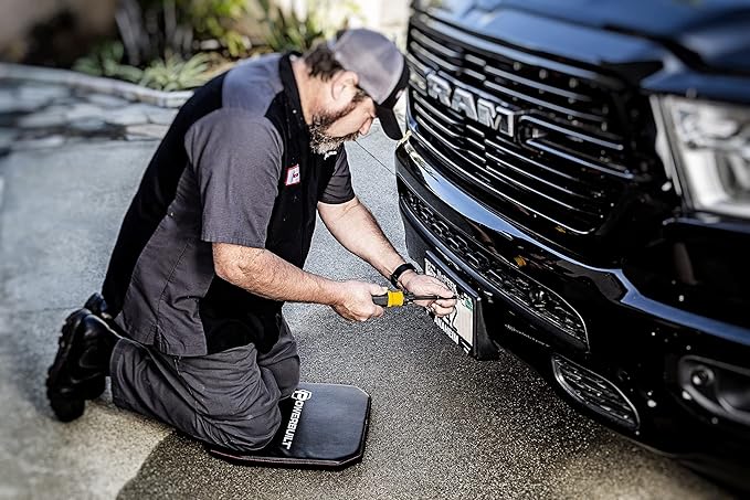 Powerbuilt 3-in-1 Under Dash Creeper, Knee Pad, Roll Laying Down or Upright Inside of Car or Truck, Padding, Easy Fold Garage Storage - 941893ECE