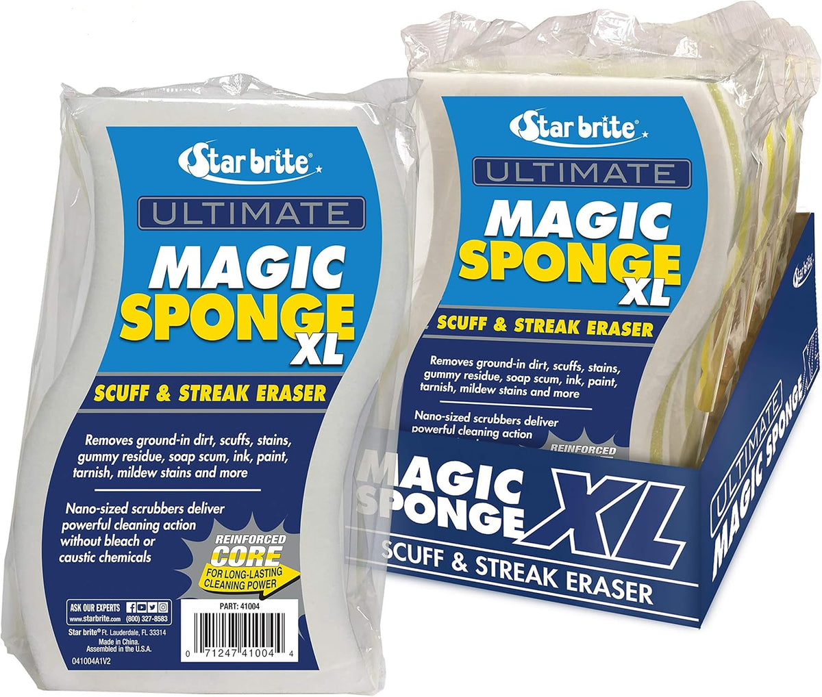 STAR BRITE XL Magic Sponge - Extra Large Melamine Scuff Eraser - 8 Pack for Multi-Purpose Cleaning