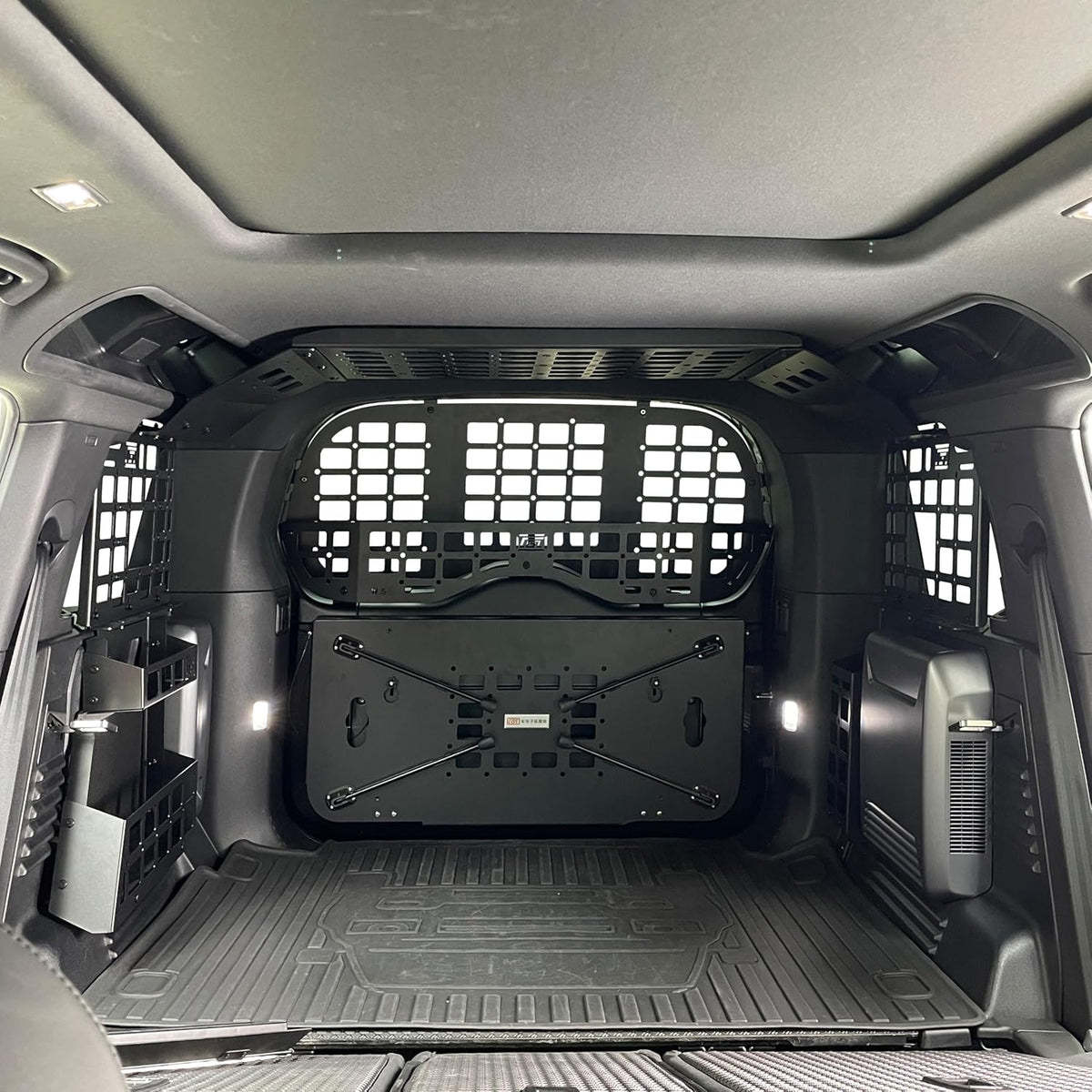 HIGH FLYING for Land Rover Defender 2022 2023 2024 2025 Car Rear Window Modular Storage Side Panels System&Trunk Shelf Organizer Luggage Carrier Aluminum Alloy (Side+Roof Panel)