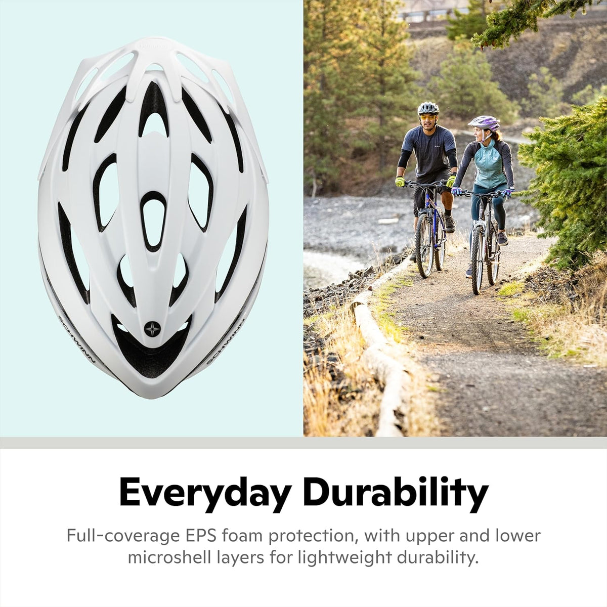 Schwinn Thrasher Adult Bike Helmet - Adjustable Fit 58-62 cm | Comfortable Padding & Air Vents