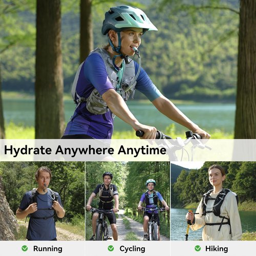 MARCHWAY Lightweight TPU Hydration Bladder 2L/3L for Hydration Packs, Slide-Seal Wide Mouth Water Reservoir Bag with Carry Handle for Hiking, Cycling, Running, Camping, Travel (3L White 100oz)