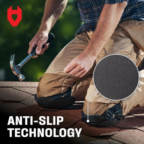 NoCry Knee Pads | Non-Slip Work Pads with Thick Foam Padding & Adjustable Straps - Ideal for Flooring & Gardening