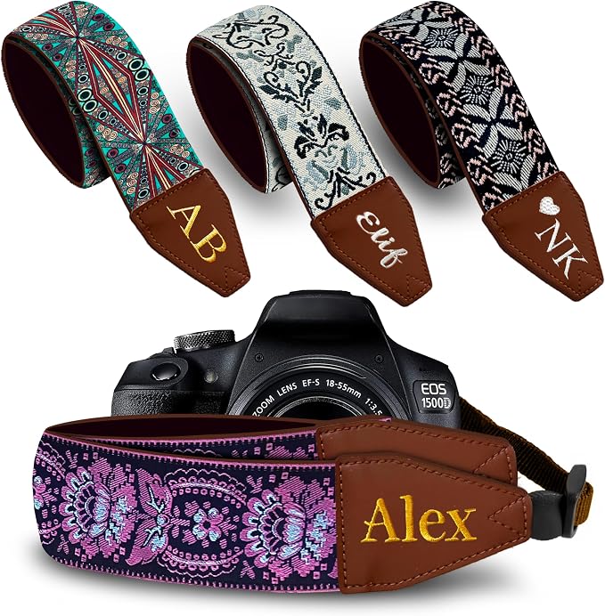 Art Tribute Custom Camera Strap Retro Pink