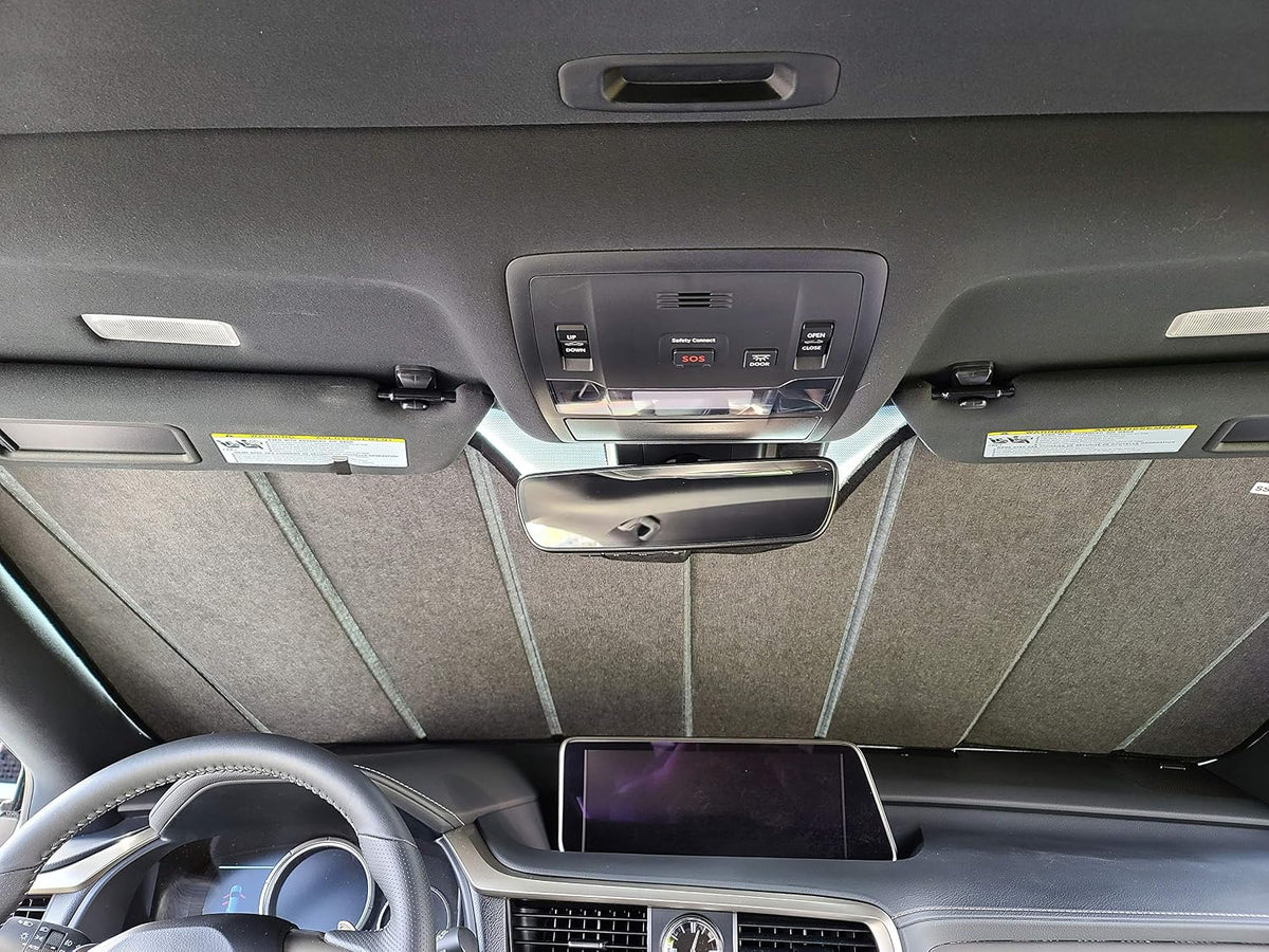 Autotech Park Foldable Sunshade Compatible with 2020-2025 Tesla Model Y and 2026 Model Y Juniper, Custom-fit Windshield Sun Shade