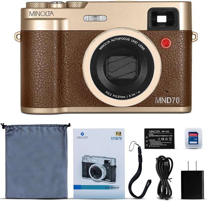 Minolta Retro Digital Camera – 48MP Autofocus Compact