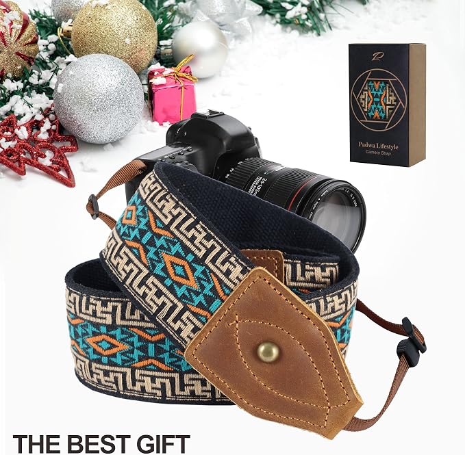 Padwa Lifestyle 2" Wide Classic Crazy Horse Art Cowhide Head Cotton Camera