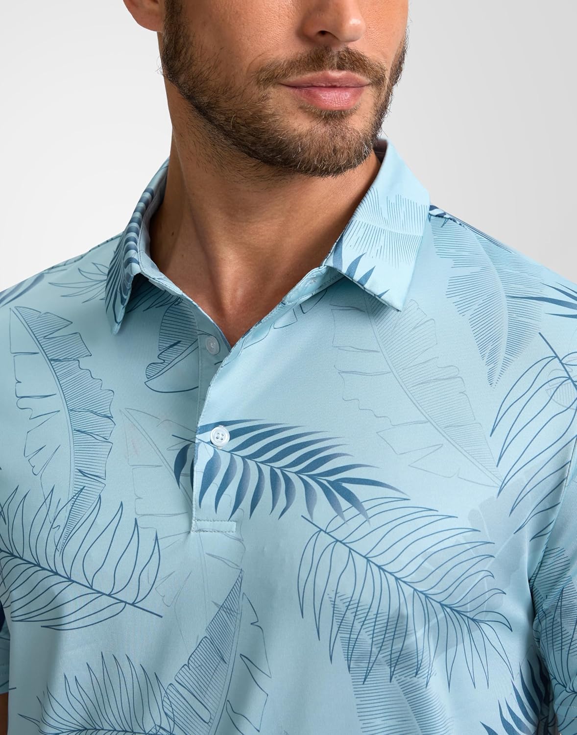 Obla Men's Golf Polo Shirt - Short Sleeve Dry Fit Moisture-Wicking Casual Print | Comfortable Fit