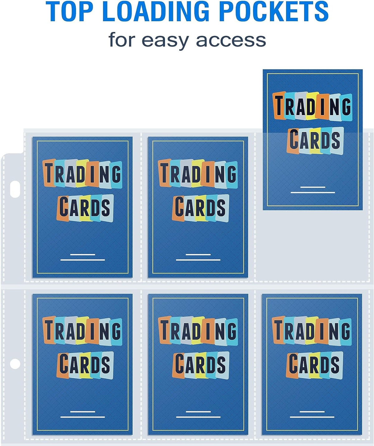 Sooez 9 Pocket Page Protectors - Double-Sided Trading Card Sleeves for 3 Ring Binders | 120 Pack