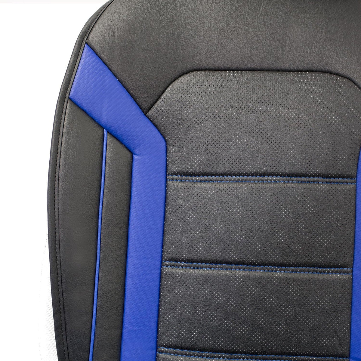 FH Group Car Seat Cover Cushion - 2 Pack Seat Covers for Cars Trucks SUV, Faux Leather Car Seat Cushions, Waterproof Car Seat Cover Cushion, Universal Fit Car Seat protector Front Set Blue