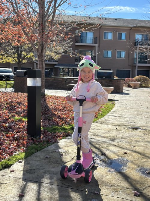 Nattork Kids Scooter for Age 3-5, Toddler Scooter with 4 Adjustable Height for Boys & Girls, Light Up 3-Wheels Foldable Kick Scoote, Lean to Steer, 120LB Weight Capacity Age 5-8 Pink