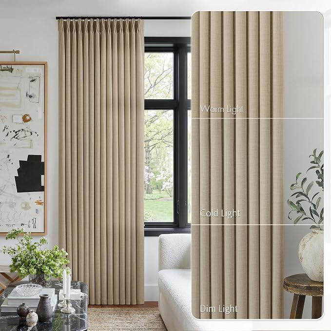 Pinch Pleated 120 Inch Extra Long Curtains