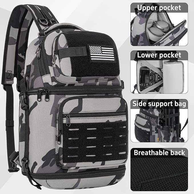TORIBIO Camera Sling Bag, DSLR/SLR/Mirrorless Camera Bag