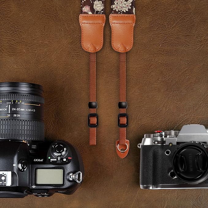 Padwa Lifestyle Japanese Brown Printed Floral Camera Strap