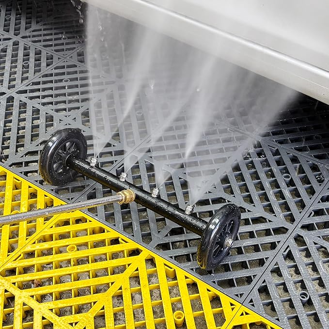 Tool Daily Pressure Washer Undercarriage Cleaner 16 Inch, Undercarriage Pressure Washer Attachment, Under Car Wash with 2 Extension Wands, 4000 PSI