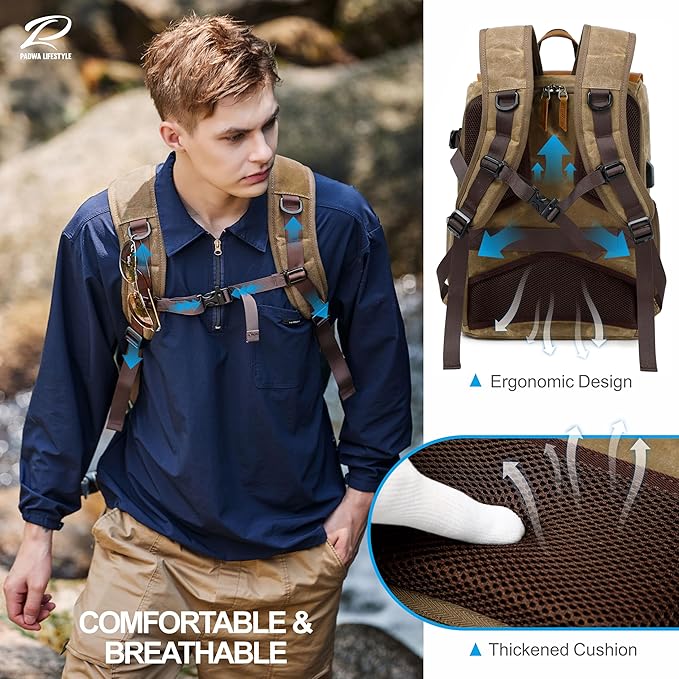 Padwa Lifestyle Khaki Camera Backpack