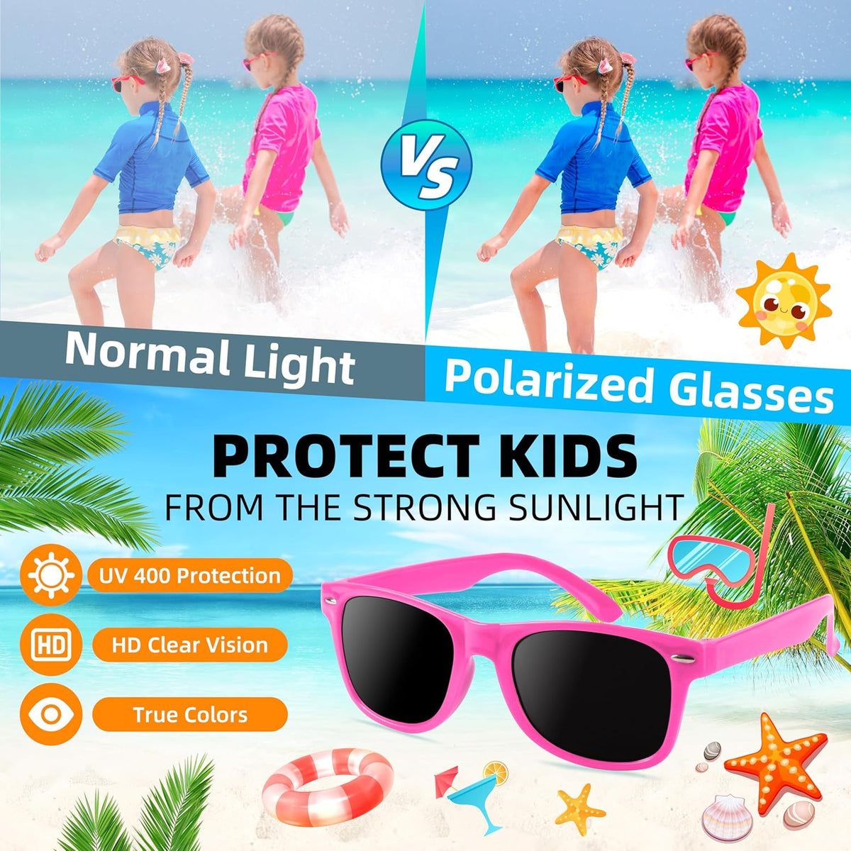 OCTERIC Kids Sunglasses - Fun Party Favors for Boys and Girls | Bulk Pack for Events