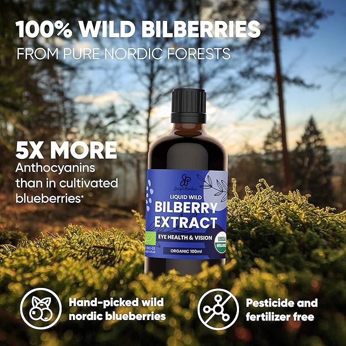 Wild Bilberry Extract for Eyes USDA Organic 3.4oz Blackcurrant Powder Bundle Freeze Dried Black Currant Extract for Smoothies