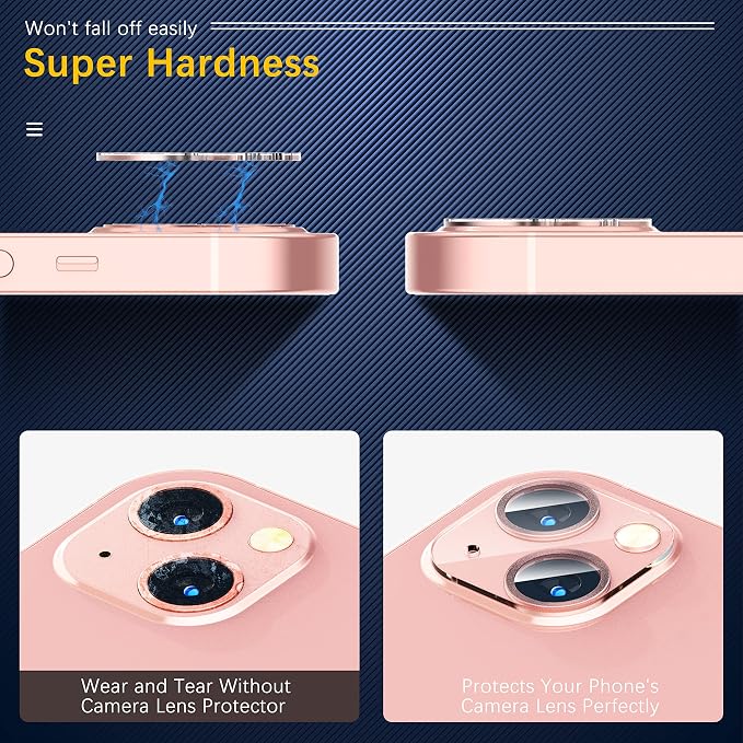 UniqueMe Compatible with iPhone 13 6.1" / iPhone 13 Mini 5.4" Camera Lens