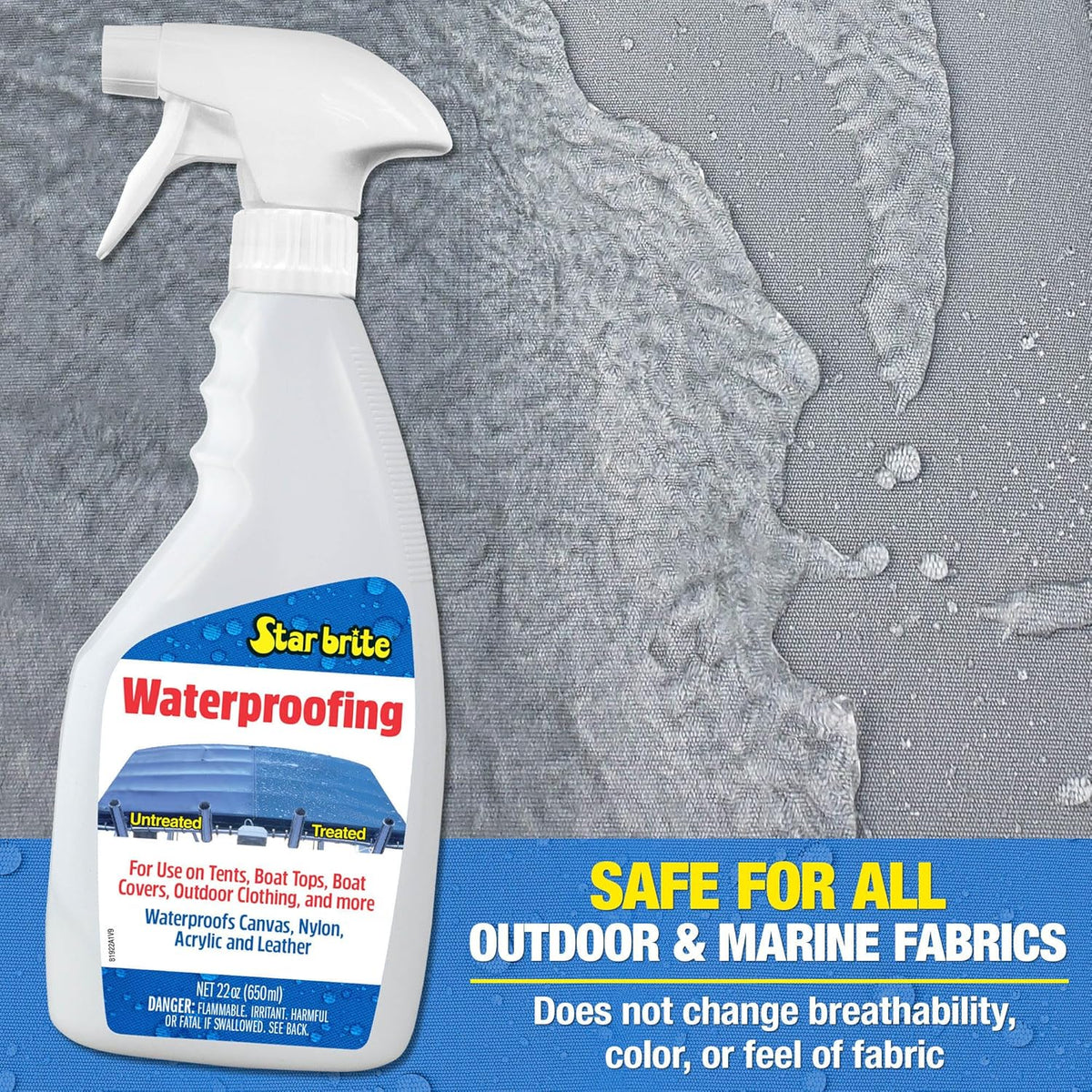 Star Brite Waterproofing Spray - UV Protection & Stain Repellent for Boat Covers, Tents & More