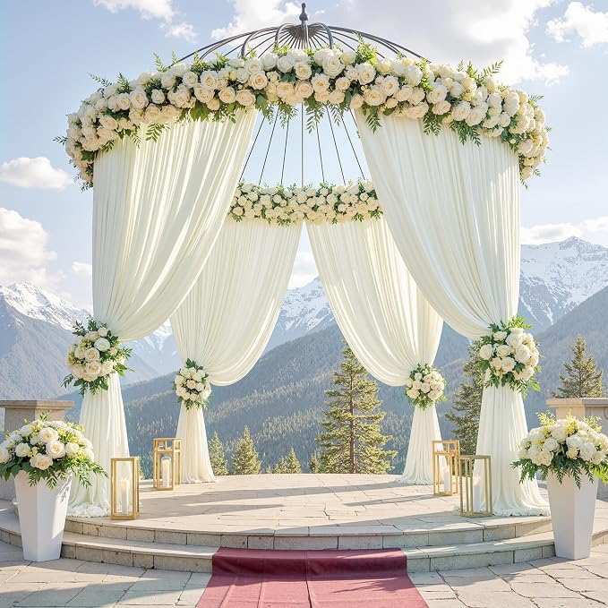 20ft x 15ft Ivory Backdrop Curtains