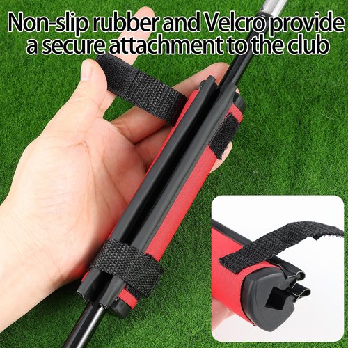 MistyBrew Golf Weighted Swing Trainer – 110g Clip-On Warm-Up Weight for Adult Golfers, Scratch-Free Rubber Grip for Driver/Iron Practice, Lightweight Training Aid with No Tools Needed, Red