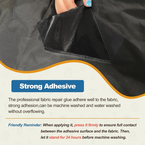 KING MOUNTAIN Self-Adhesive Nylon Fabric Repair Patch - Waterproof 9x11 Inches | 4 Pcs for Quick Repairs