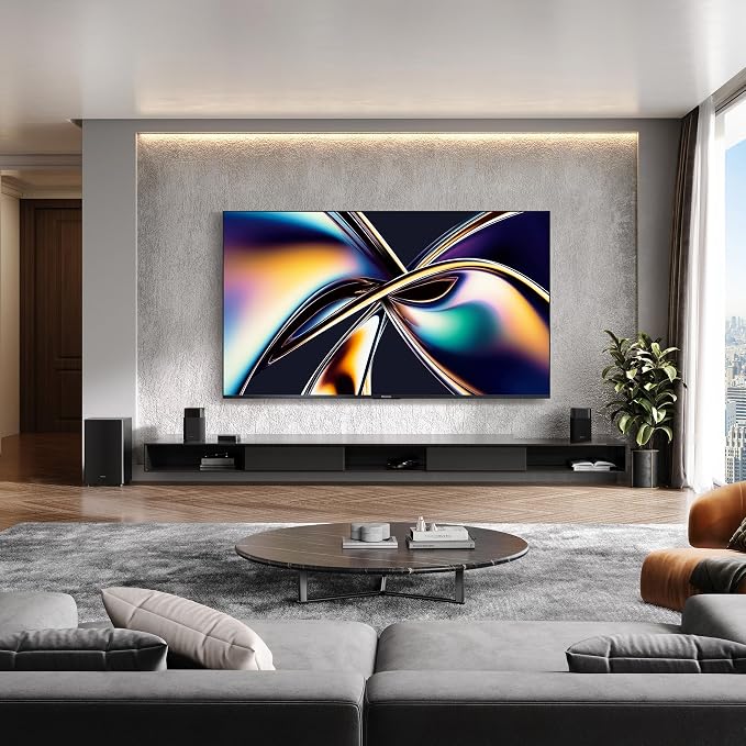 Hisense 65" U8 Series ULED Mini-LED 4K UHD Smart Google TV (65U8QG) - QLED, Native 165Hz, VRR 288, Up to LD5600, 5000 Nits, HDR10+, Dolby Vision IQ · Atmos, IMAX Enhanced, 4.1.2 Ch Audio