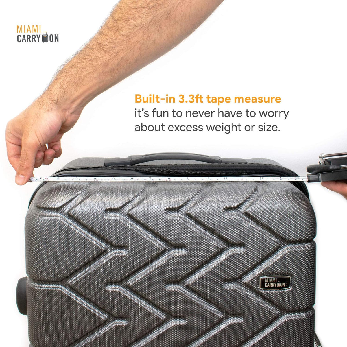 Skiennix Mechanical Luggage Scale - Accurate Weighing Up to 75 Pounds with Built-In Tape Measure