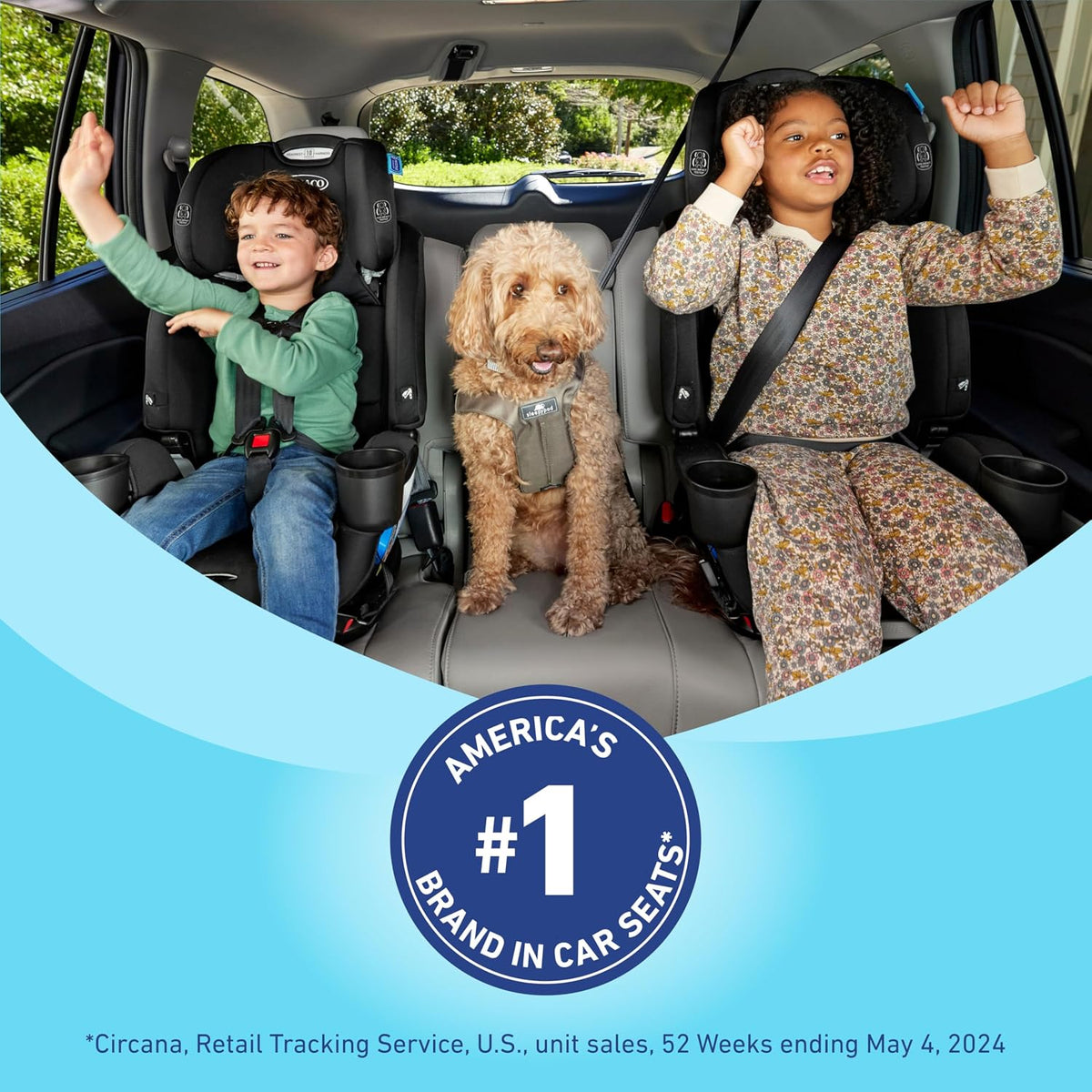 Graco Extend2Fit Kenzie, 2-in-1 Convertible Car Seat for Infants to Toddlers with Advanced Safety Features