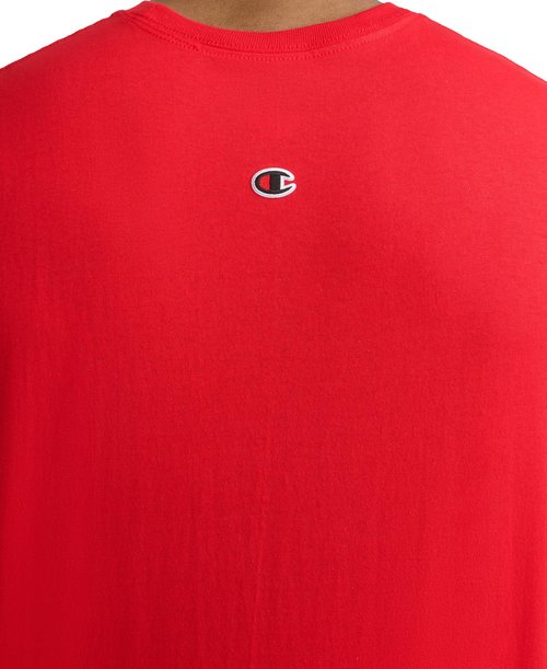 Champion Men's Classic Jersey Muscle Tee, Screen Print Script, Scarlet, X-Large