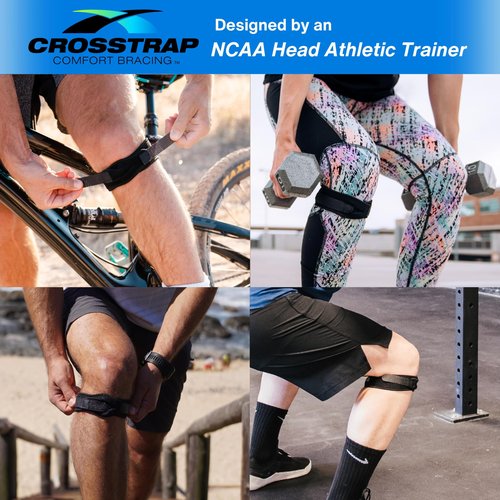 CROSSTRAP Stabilizing Patella Knee Strap | Patella Tendon Brace for Running, Cycling, Hiking, and Sports | Pain Relief and Support, Knee Stabilizer Brace For Exercise