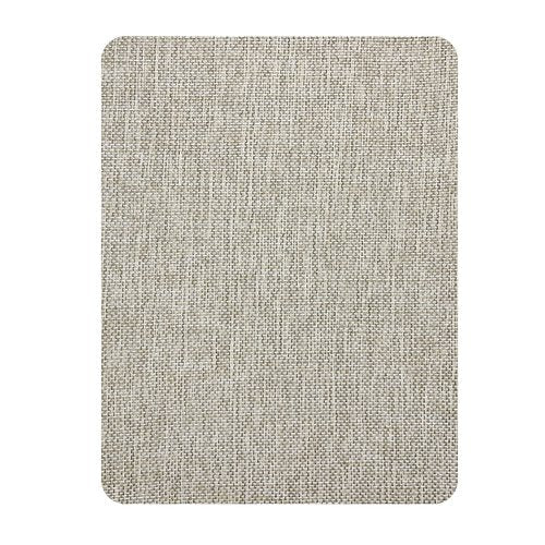 KING MOUNTAIN Coarse Linen Repair Patches, Self-Adhesive Linen Fabric Patches, 8X11 inch Extra Size, Multi Color, Can be Used for Linen Sofa Repair (8" x 11",Cream-Gray 1.0)